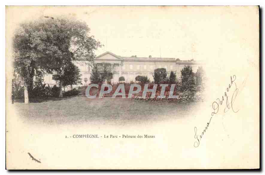 CPA Compiegne Le Parc Pelouse des Musas