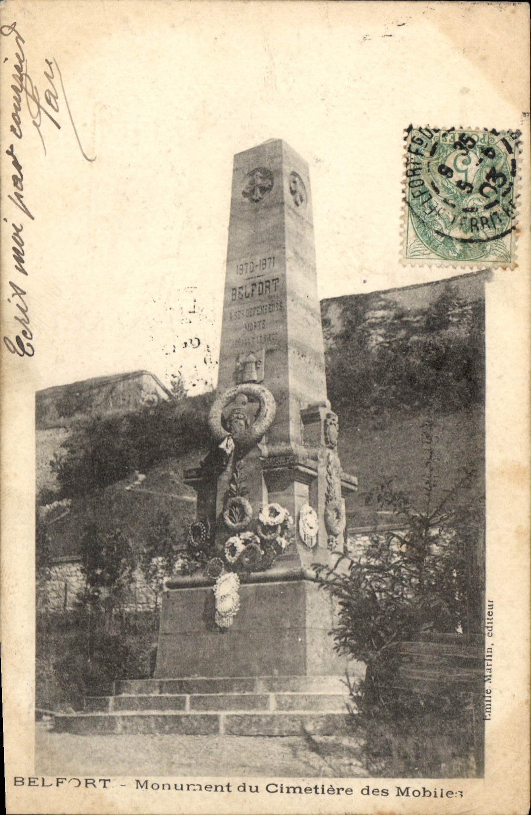 CPA Belfort Monument du Cimetiere des Mobilier