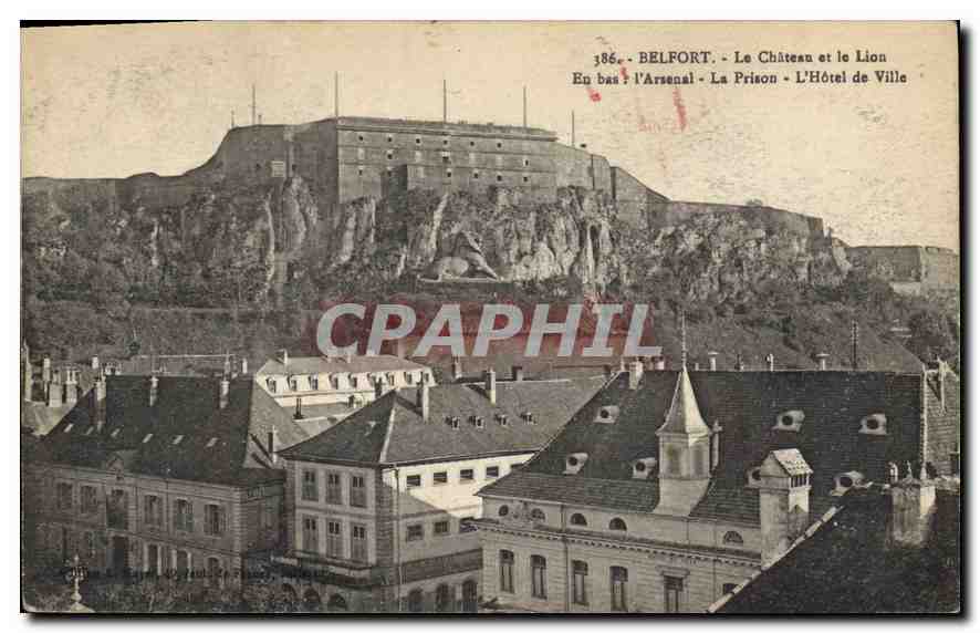 CPA Belfort Le Chateau et le Lion