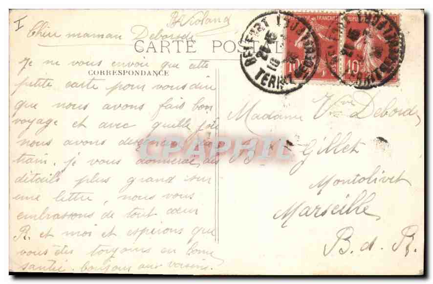 CPA Belfort Le Chateau et le Lion — Rückseite