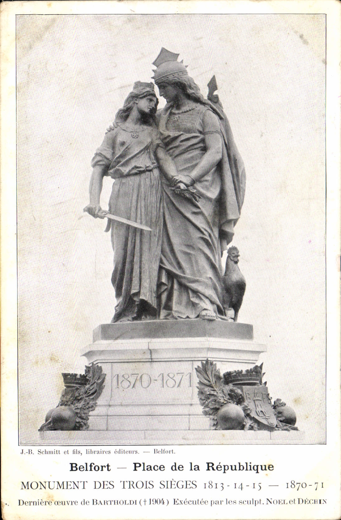 CPA Belfort Place de la Republique Coq