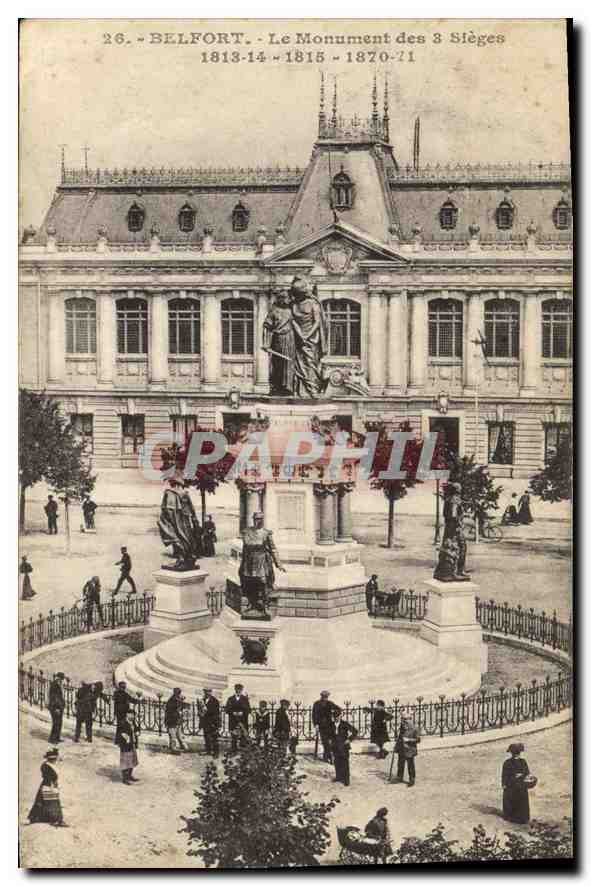 CPA Belfort Le Monument des 3 Steges