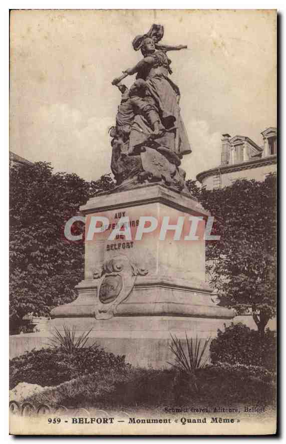 CPA Belfort Monument Quand meme