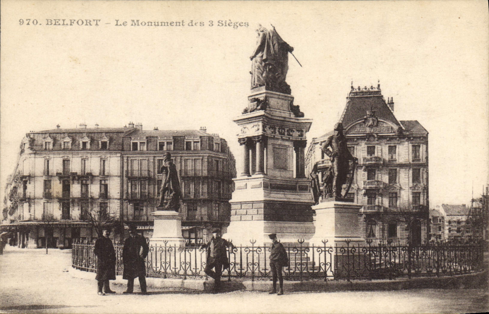 CPA Belfort Le Monument des 3 Sieges