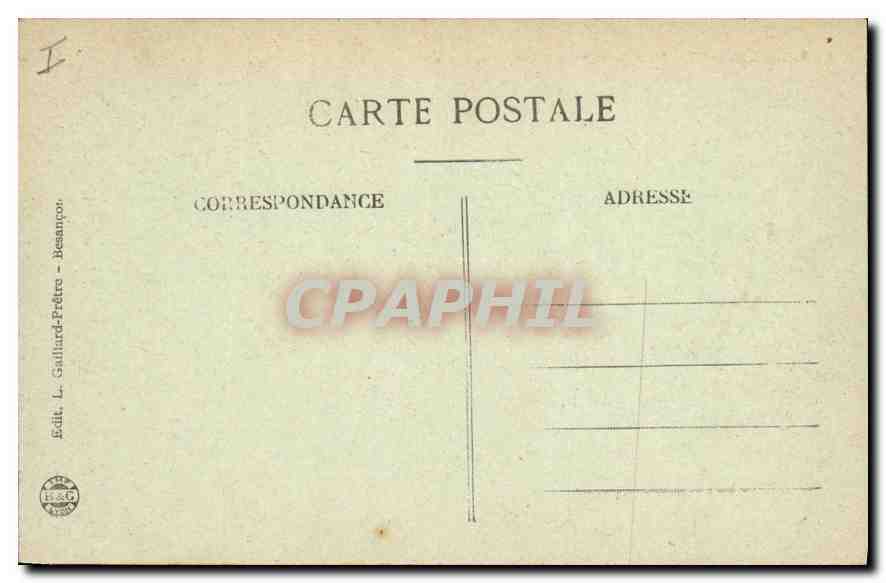 CPA Belfort Le Monument des 3 Sieges — Rückseite