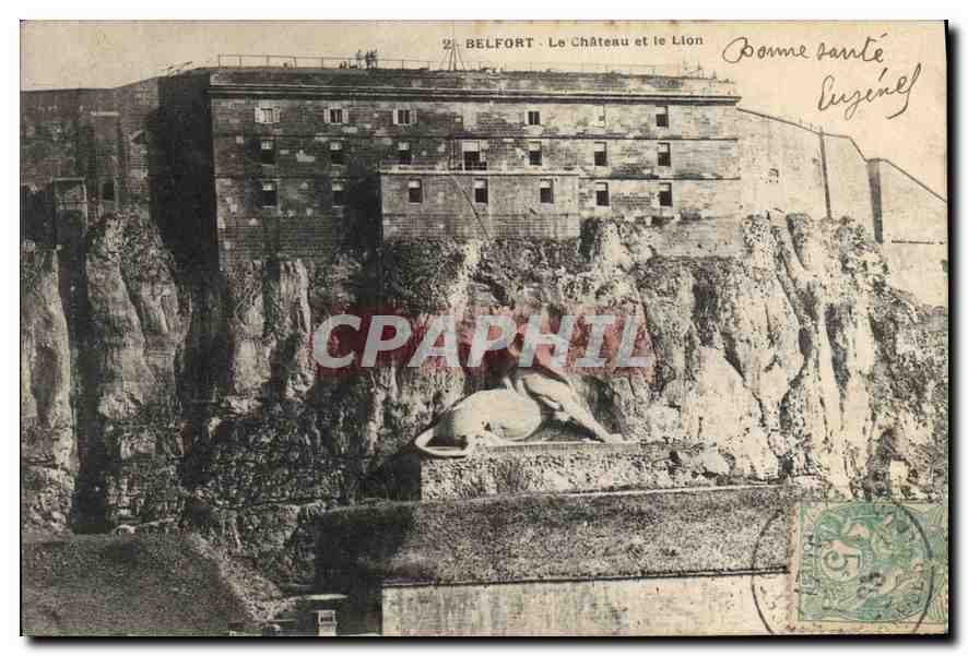 CPA Belfort Le Chateau et le Lion