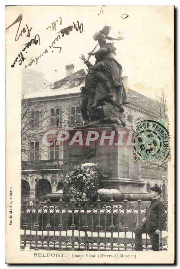 CPA Belfort Quand Meme (Oeuvre de Mercier)