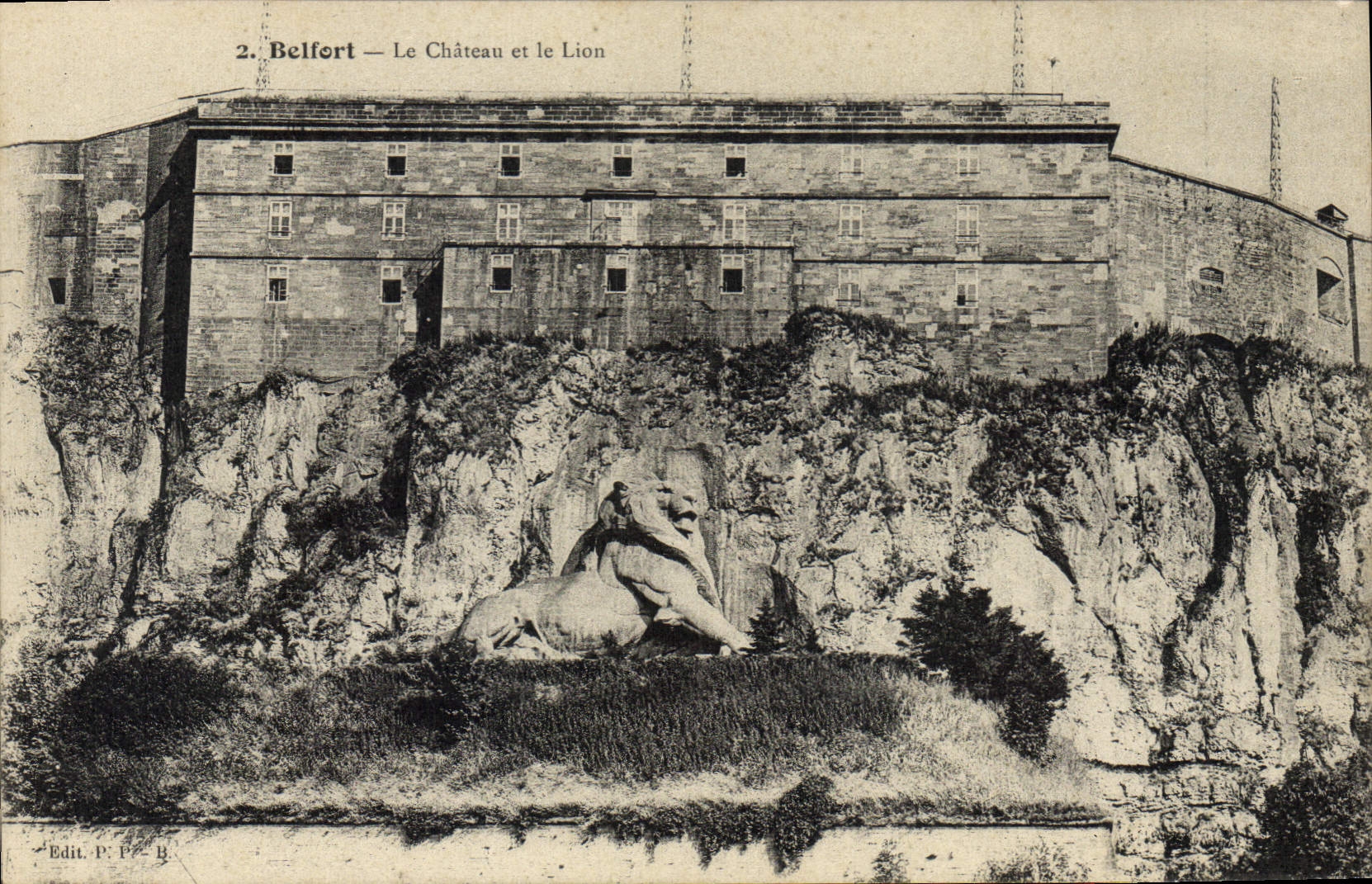 CPA Belfort Le Chateau et le Lion