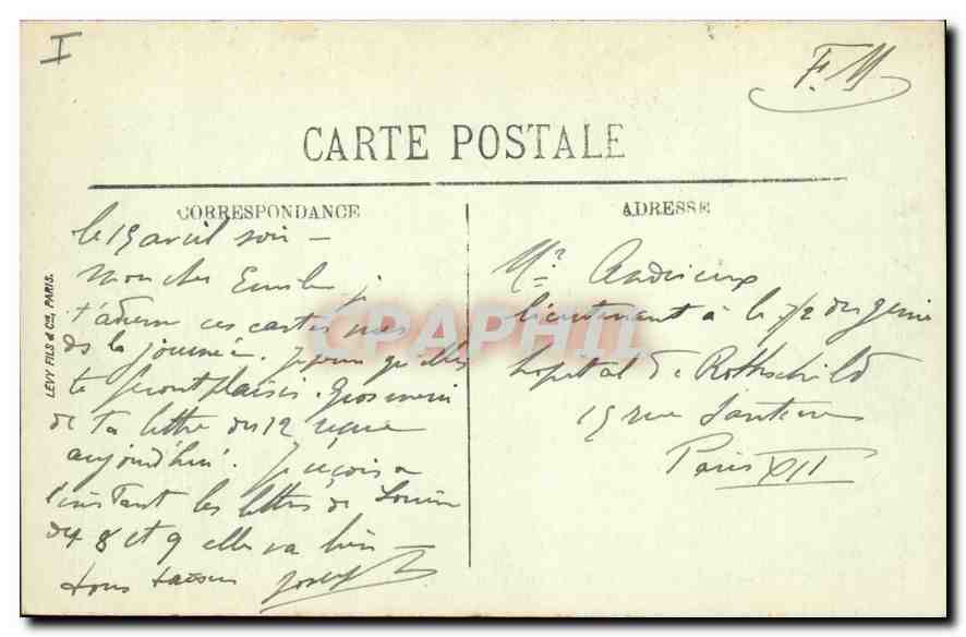 CPA Belfort Le Lion — Rückseite