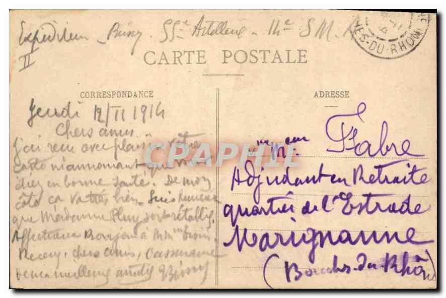 CPA Bar le Duc Rue Entre deux Ponts — Rückseite
