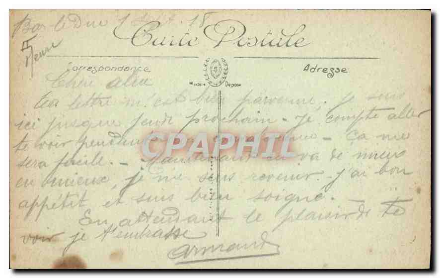 CPA Bar le Duc Les Casernes — Rückseite