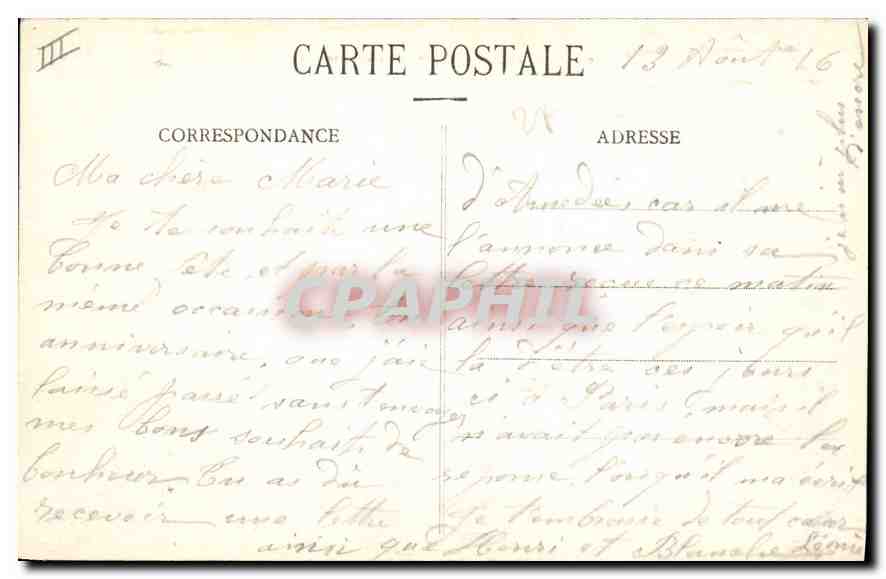 CPA Bar le Duc Vue generale prise des Grangettes — Rückseite