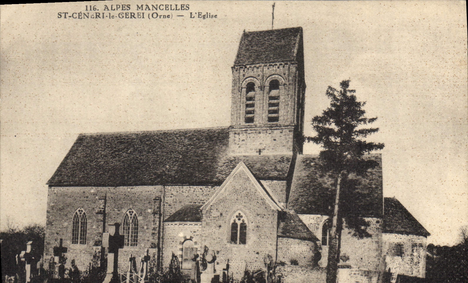 CPA Les Alpes Mancelles St Ceneri  le Gerei (Orne) L'Eglise