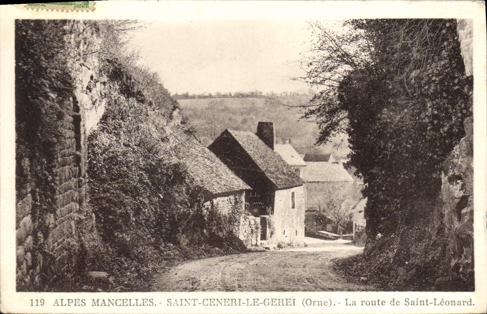 Saint-Céneri-le-Gerei (Orne) — La route de Saint-Léonard — Éditeur M. Teugelin, Alençon, n°119