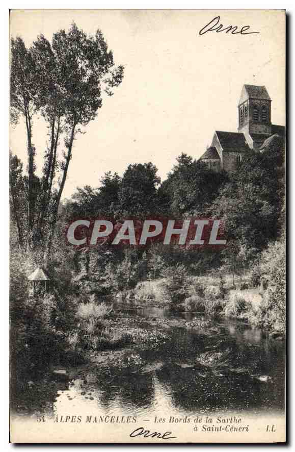 CPA Les Alpes Mancelles Les Bords de la Sarthe a Sait Ceneri 