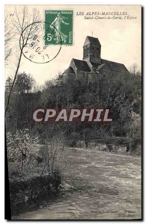 Saint-Céneri-le-Gérei — L'Église — Édition L. Jouloux, Les Alpes-Mancelles
