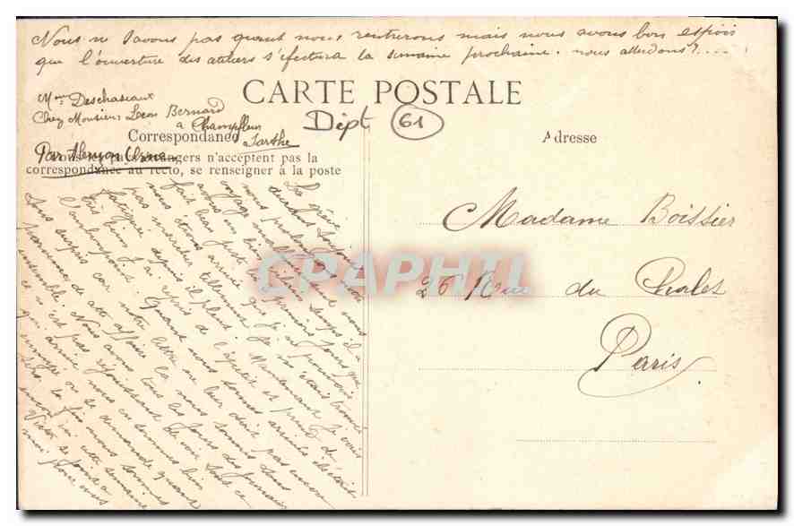 CPA La Normadie Environs d'Alencon (Orne) Saint — Rückseite