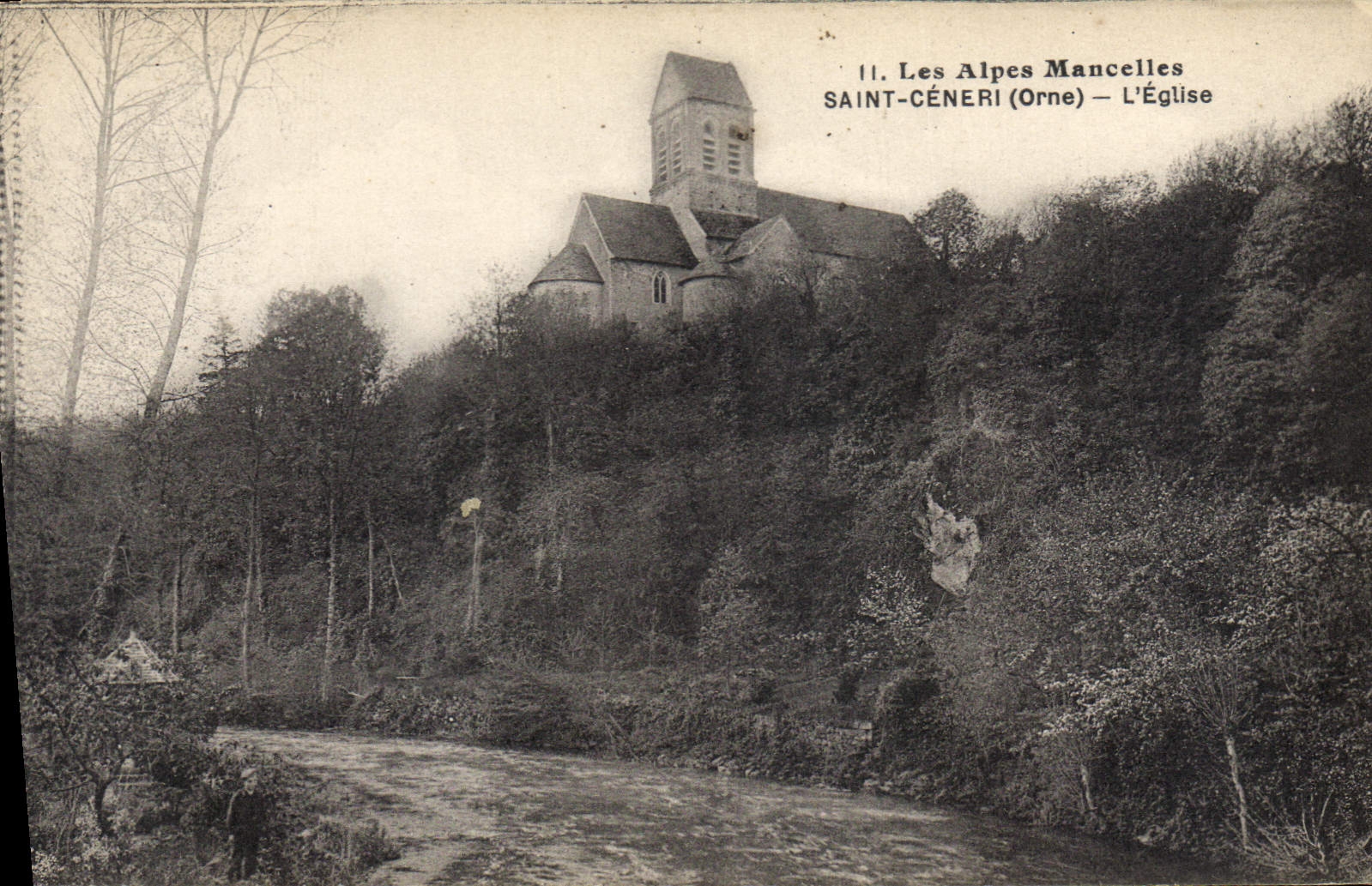 Saint-Céneri (Orne) — L'Église — Imp. phot. A. Dolbeau, Le Mans