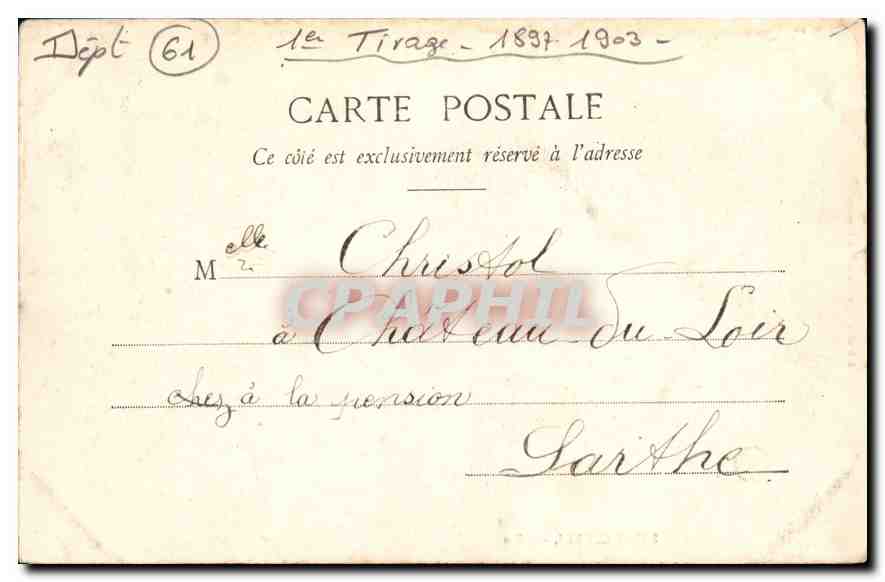 CPA Les Alpes Mancelles St Ceneri  le Gerei (Orne) Eglise — Rückseite