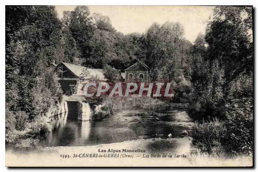 CPA Les Alpes Mancelles St Ceneri  le Gerei (Orne) Les Bords de la Sarthe