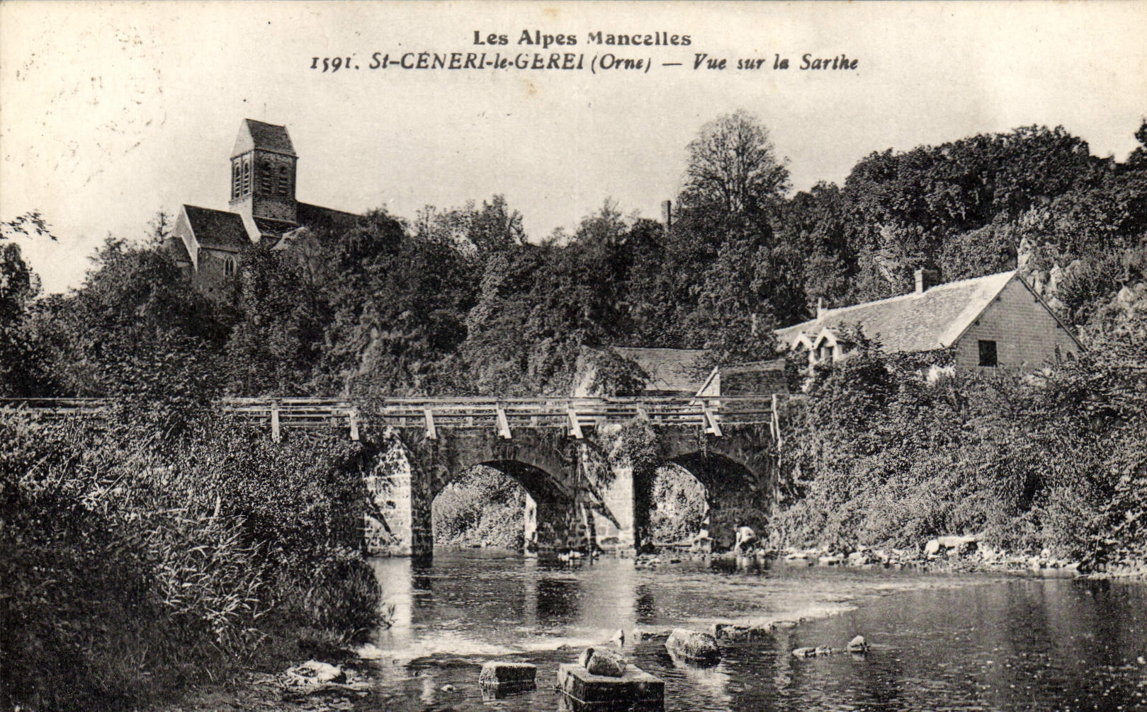 CPA Les Alpes Mancelles St Ceneri  le Gerei (Orne) Vue sur la Sarthe