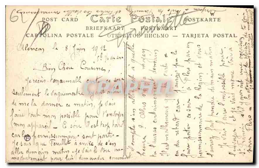 CPA Les Alpes Mancelles St Ceneri  le Gerei (Orne) L'Eglise et le Pont — Rückseite