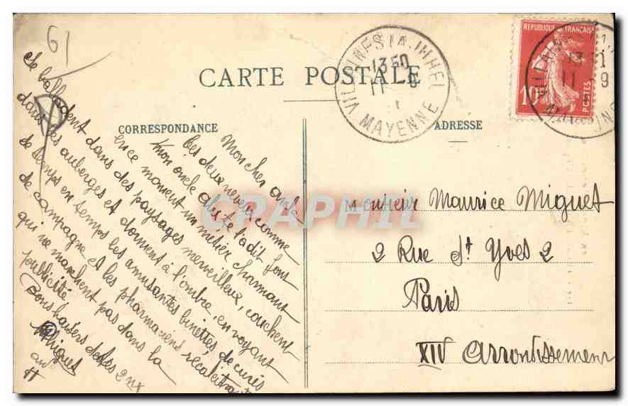 CPA Les Alpes Mancelles St Ceneri  le Gerei (Orne) L'Eglise — Rückseite