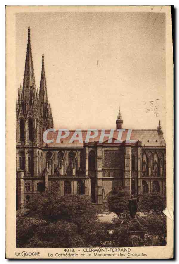 CPA Clermont Ferrand et le Monument des Croisades 