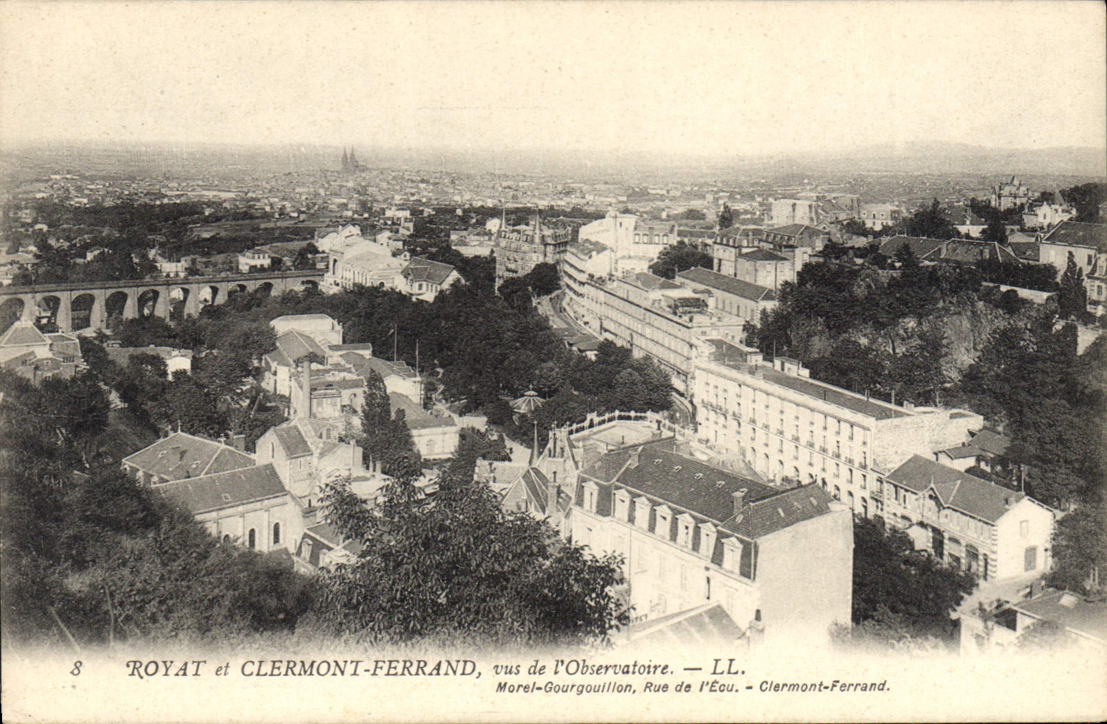 Royat et Clermont-Ferrand, vus de l'Observatoire — LL. Clermont-Ferrand