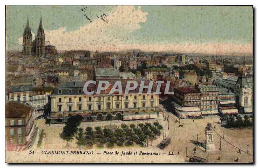 Clermont-Ferrand — Place de Jaude et Panorama — LL. — 51
