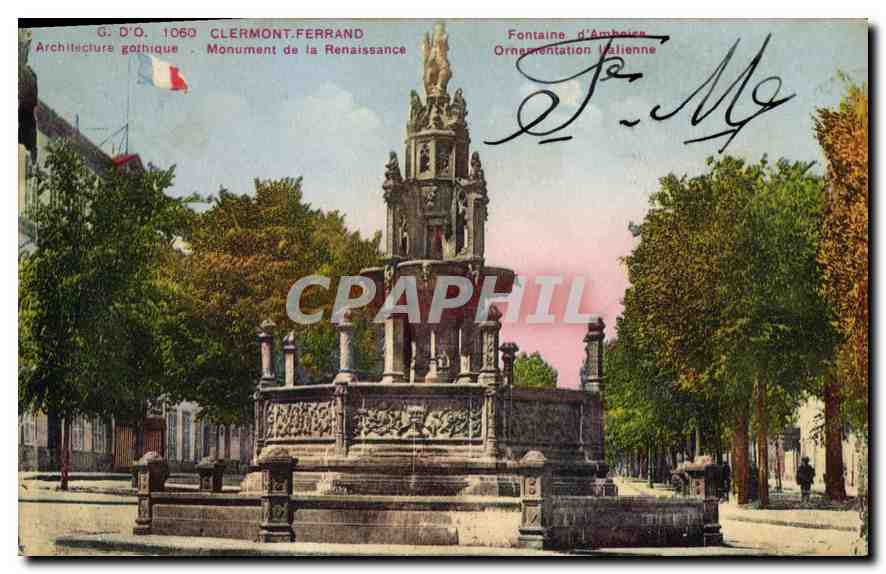 CPA Clermont Ferrand Architecture gothique Monument de la Renaissance 