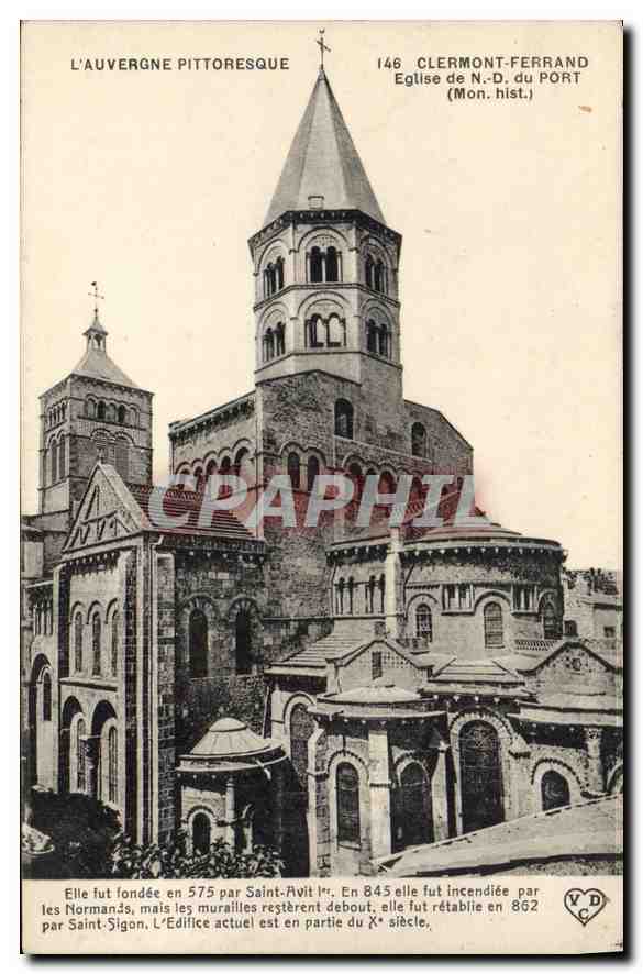CPA Clermont Ferrand Eglise de N D du Port 