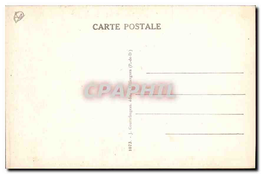 CPA Clermont Ferrand Perspective sur Jaude la Rue Blatin et le Puy de Dome  — Verso