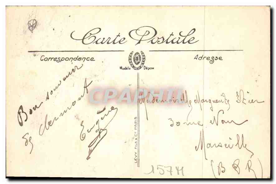 Clermont-Ferrand — Vue générale — G.J. — Verso