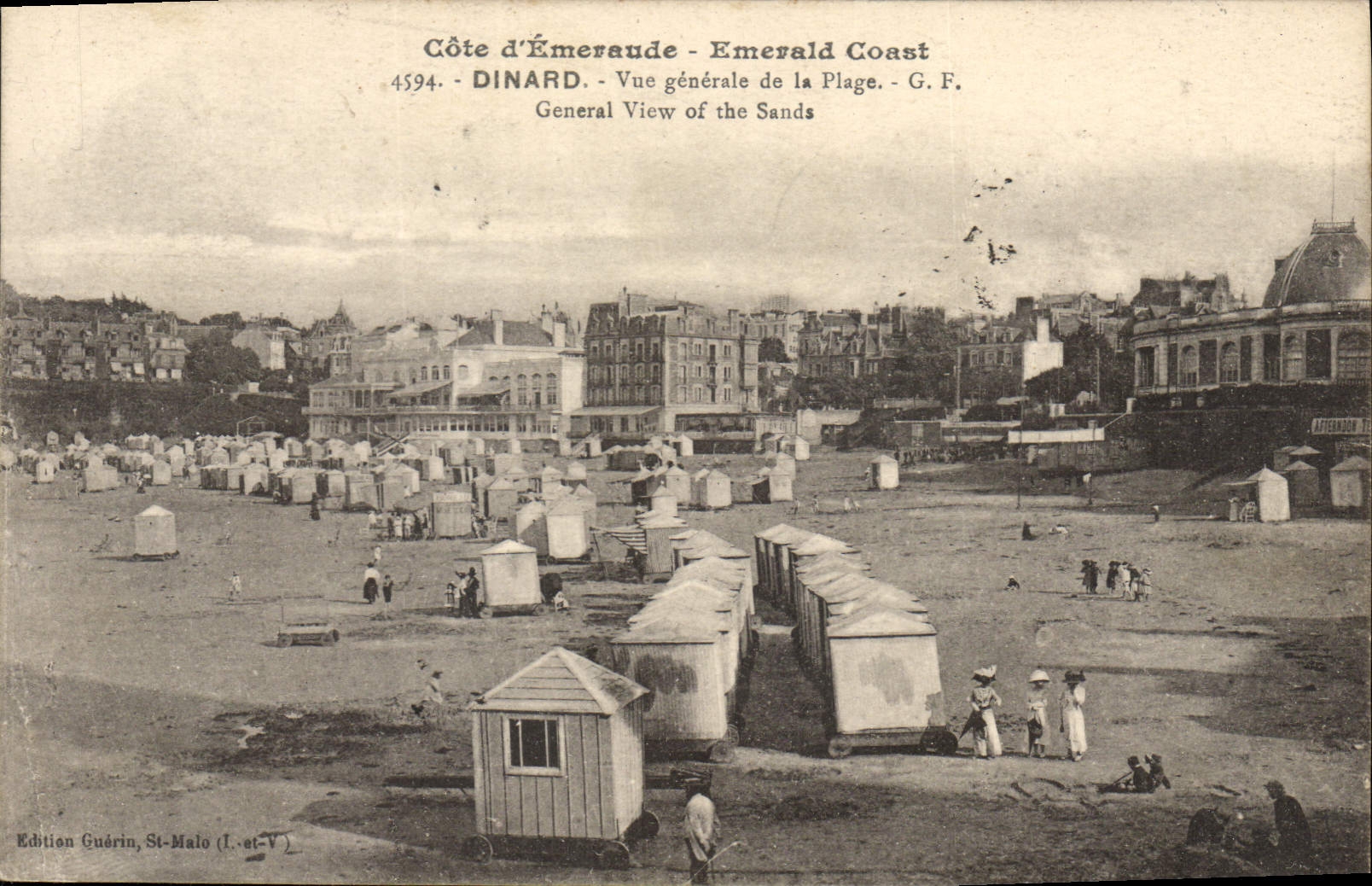 Côte d'Émeraude - Emerald Coast — Vue générale de la Plage — Édition Guérin, St-Malo (I. et V.)