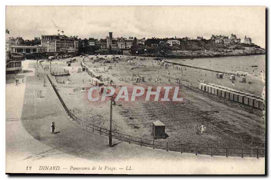 CPA Dinard Panorame de la Plage 