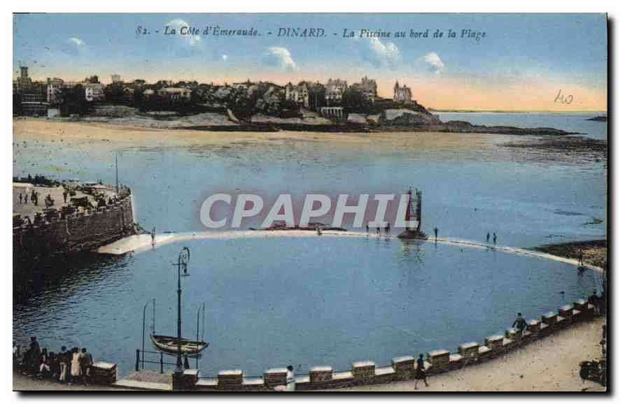 CPA La Cote d'Emeraude Dinard La Piscine au bord de la Plage 