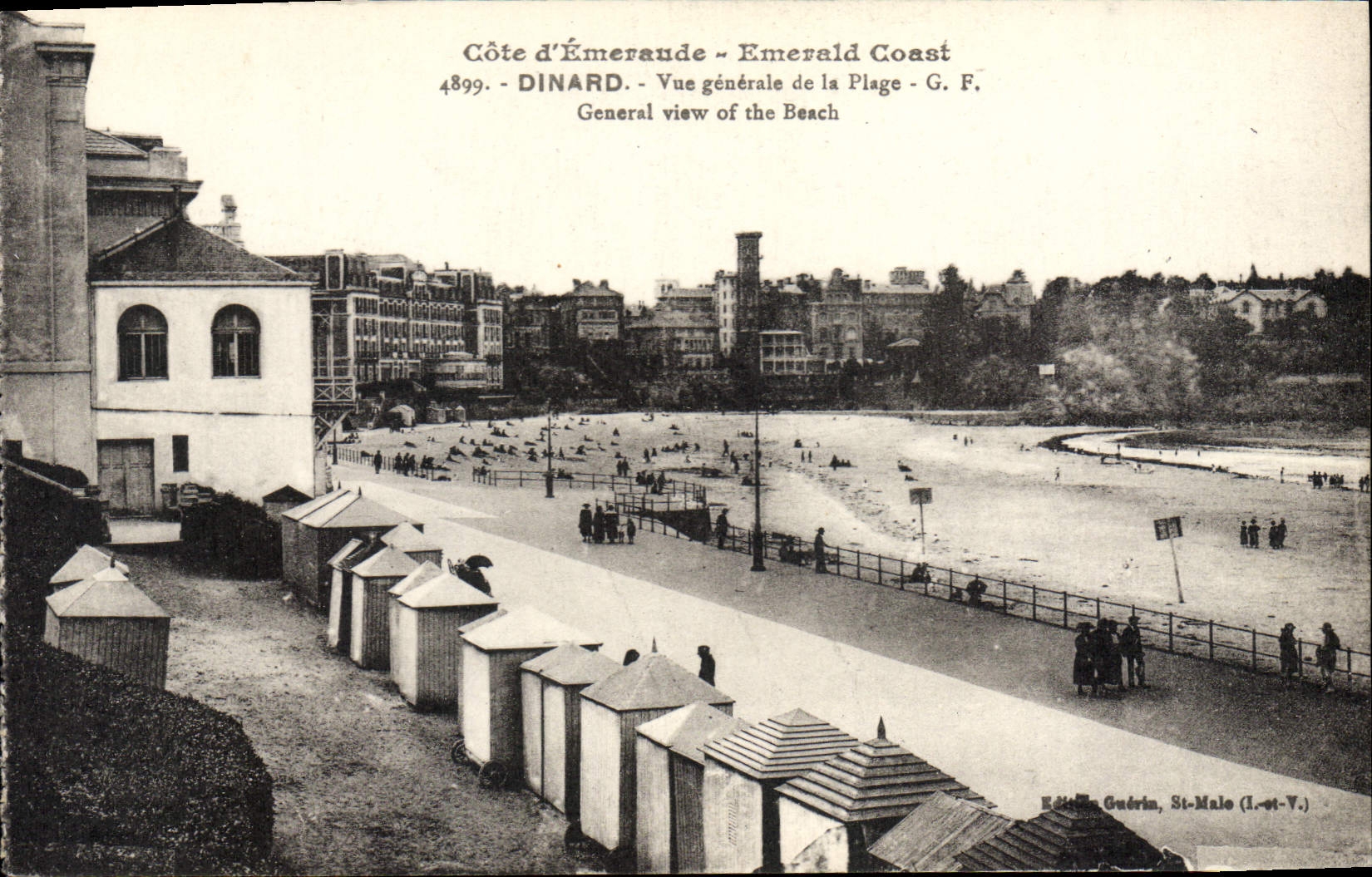 Dinard - Vue générale de la Plage - Édition Guérin, St-Malo