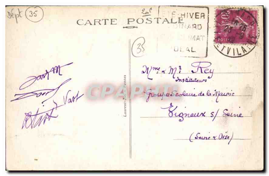 CPA Dinard La Promenade Clair de Lune et le Bric a Brac  — Rückseite