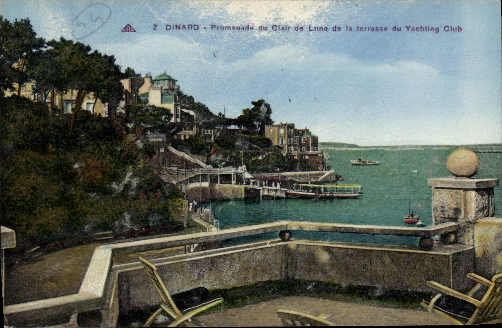 Dinard - Promenade du Clair de Lune de la terrasse du Yachting Club