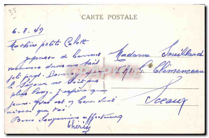 Côte d'Émeraude — Dinard — La Plage — Rennes 206 — Rückseite