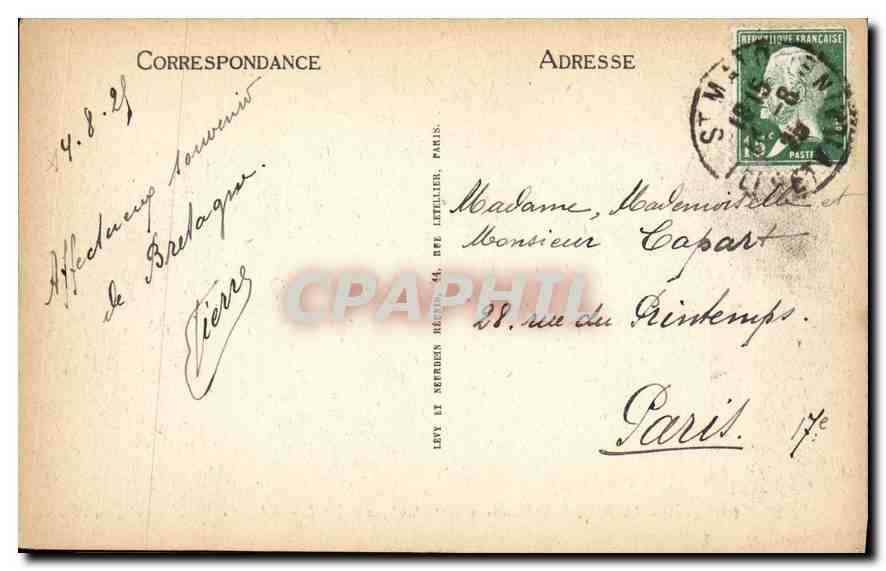 CPA Dinard La Pointe dy Moulinet Moulinet point  — Rückseite