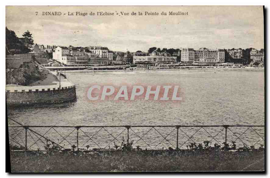 CPA Dinard La Plage de l'Ecluise Vue de la Pointe du Moulinet 