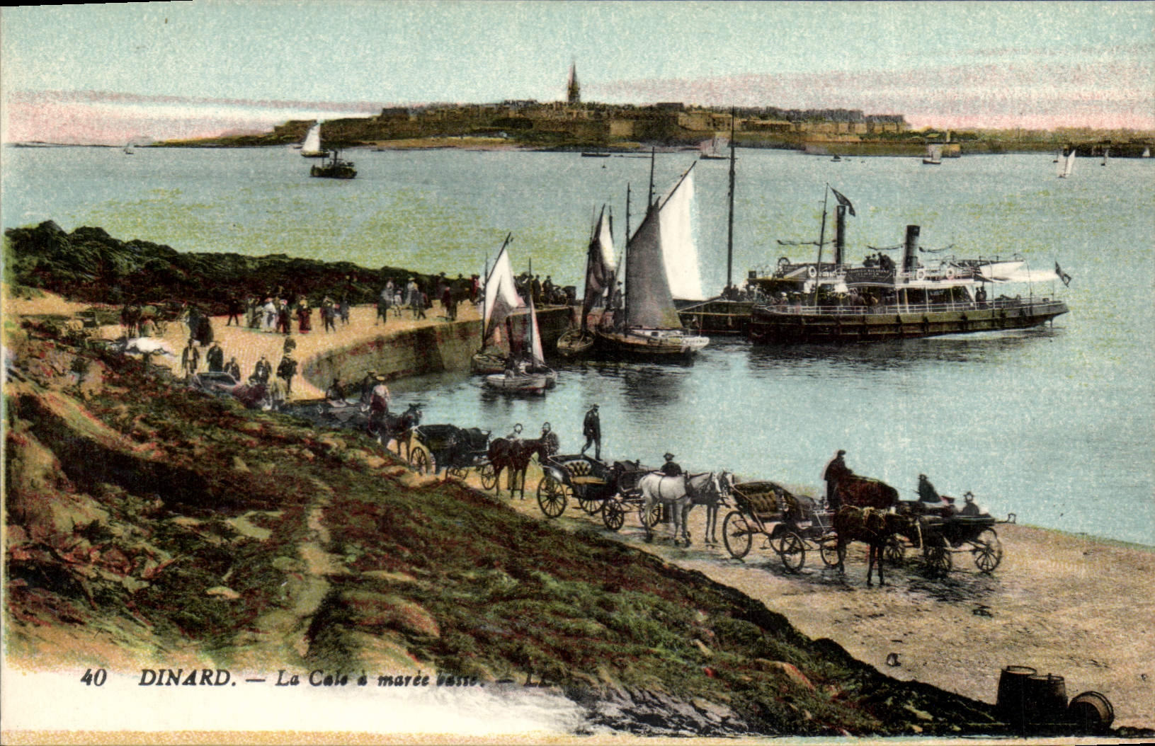 Dinard — La Calé à marée basse — LL - Recto