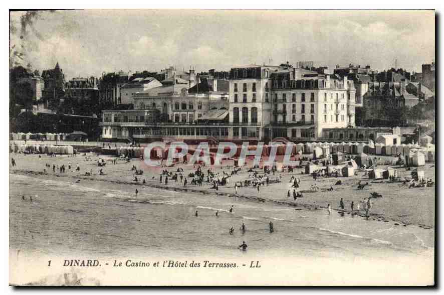 CPA Dinard Le Casino et l'Hotek des Terrasses 