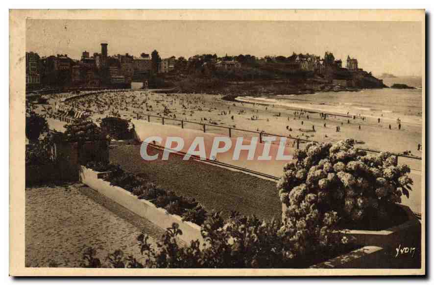 Dinard (Ille-et-Vilaine) — La pointe de la Malouine et la plage vues des terrasses du Casino — Les Éditions d'Art Wonn, Paris