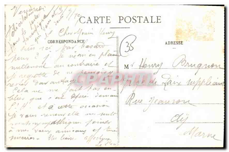 Dinard - Vue de la Digue et des Casinos à marée haute - G. F. - Collection Germain - T. Guérin, successeur, St-Malo — Back