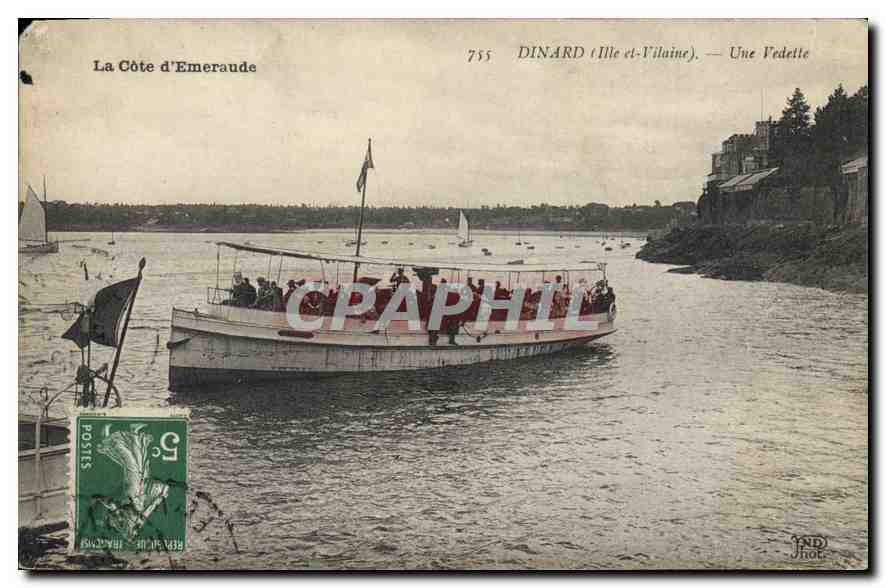 CPA Cote d'Emeraude Dinard Ille et Vilaine Une Vedetie