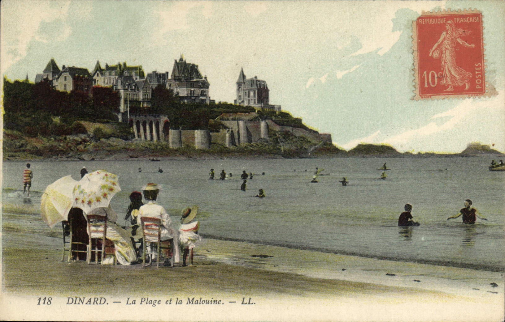 Dinard — La Plage et la Malouine — LL. — N° 118