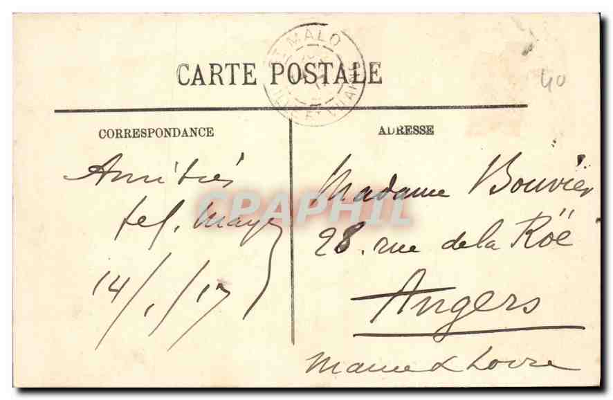 Dinard — La Plage et la Malouine — LL. — N° 118 — Verso